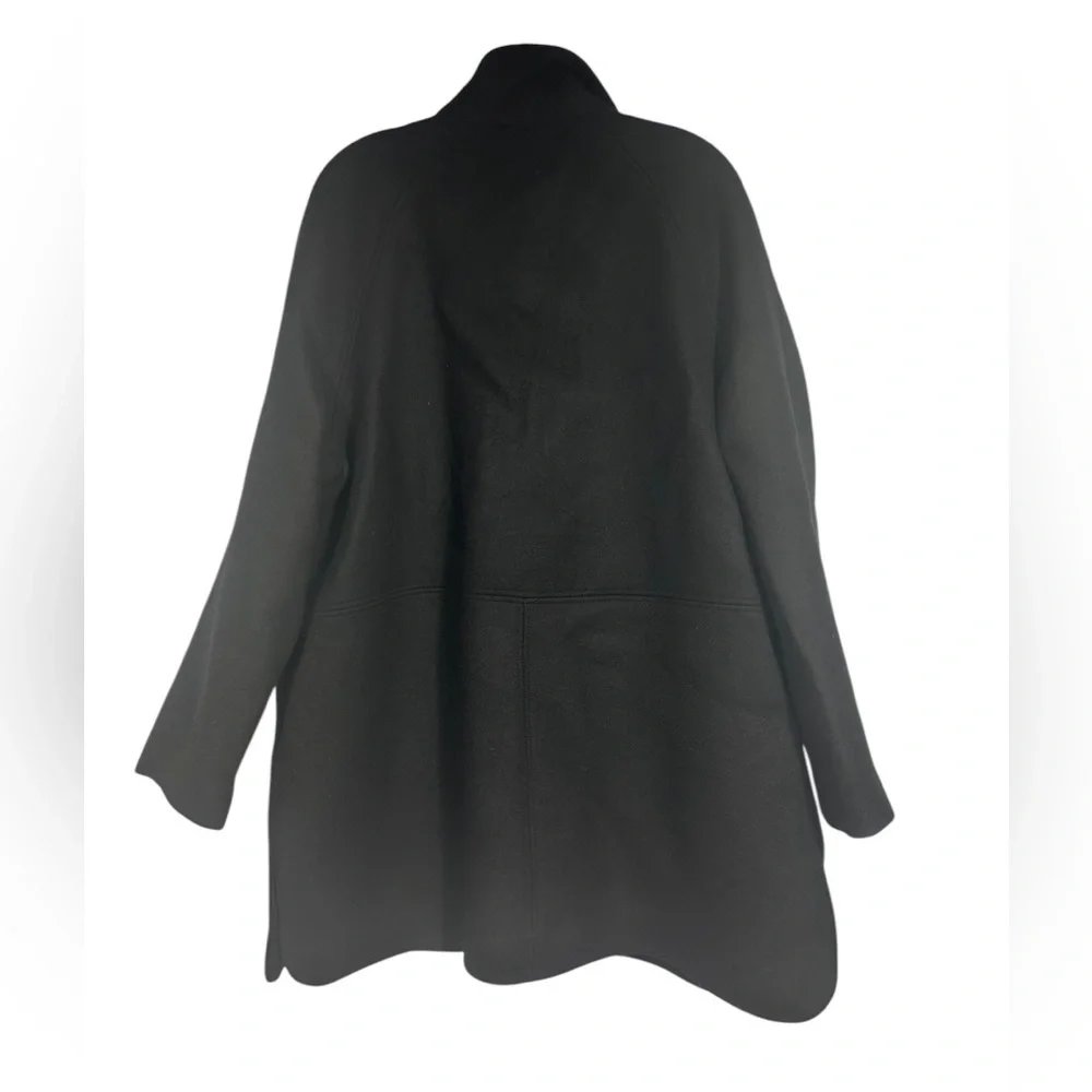 Madewell Estate Cocoon Coat in Insuluxe Fabric Size XXL Black